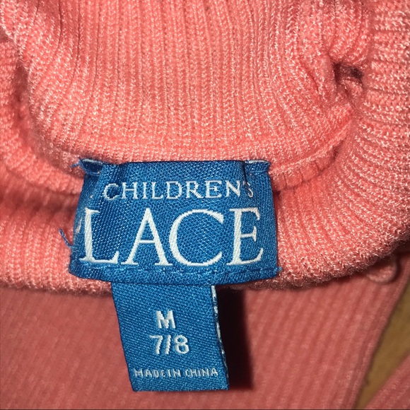 Children’s Place Peach Girls Med Ribbed Turtleneck - Picture 5 of 7